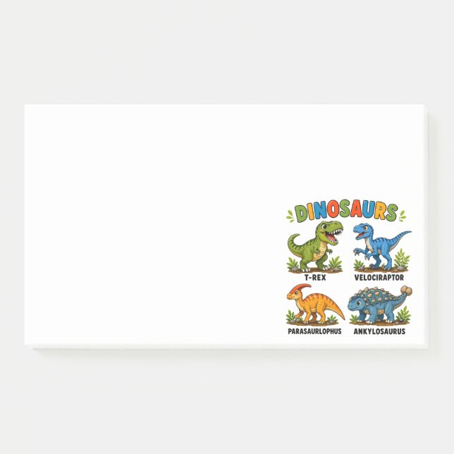 Dinosaurierarten Lernen für Kinder Post-it Klebezettel (Vorderseite)