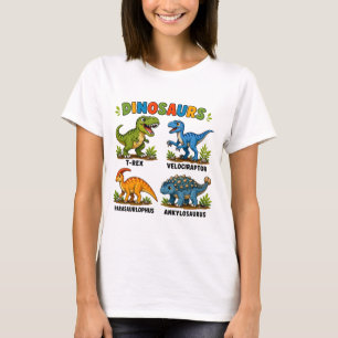 Dinosaurierarten Lernen für Kinder T-Shirt
