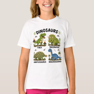 Dinosaurierarten Lernen für Kinder T-Shirt