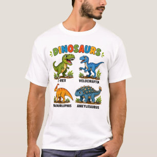 Dinosaurierarten Lernen für Kinder T-Shirt
