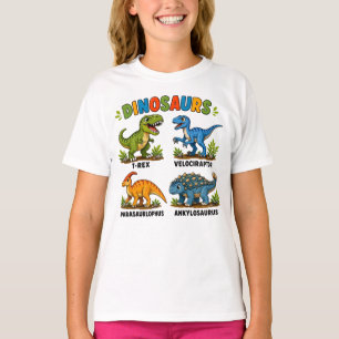 Dinosaurierarten Lernen für Kinder T-Shirt