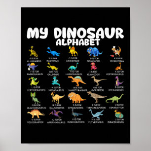 Dinosaurierarten Mein Dinosaurier-Alphabet Zurück Poster