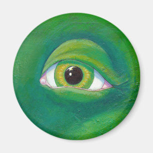 Dinosaurierdracheungeheuer-Kunst des grünen Auges Magnet