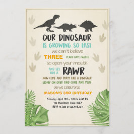Dinosauriergeburtstagseinladung Dinosaurier-Party Einladung