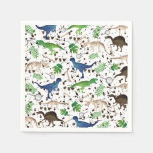 Dinosaurierjagd! Dinosaurier auf Safari Jungen Kin Serviette