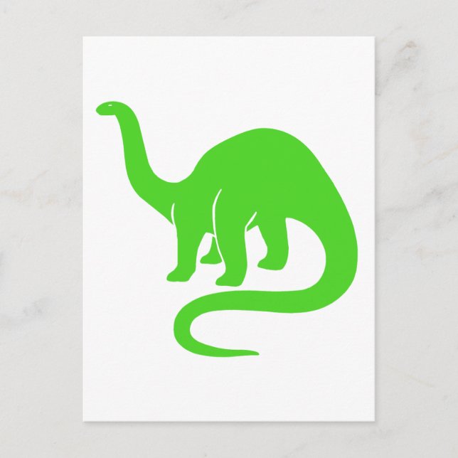 Dinosaurierkarte hellgrün postkarte (Vorderseite)