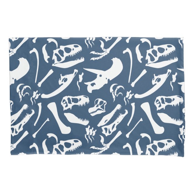 Dinosaurierknochen (blau) kissenbezug (Vorderseite)