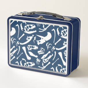 Dinosaurierknochen (blau) metall brotdose