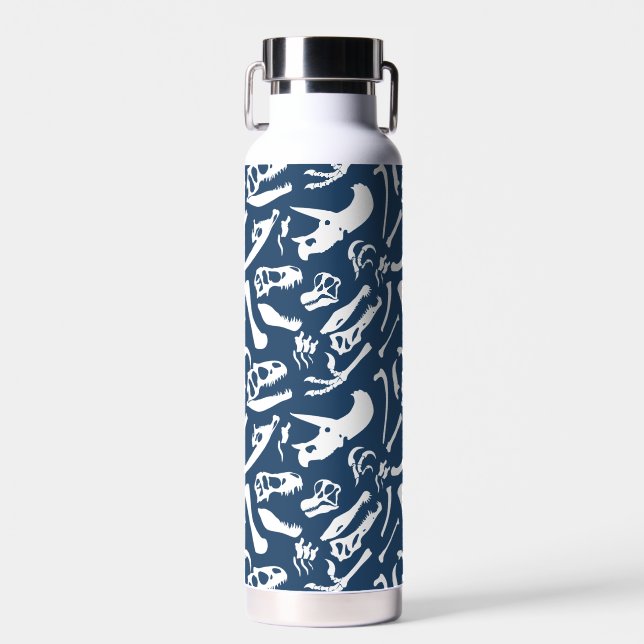 Dinosaurierknochen (blau) trinkflasche (Vorne)