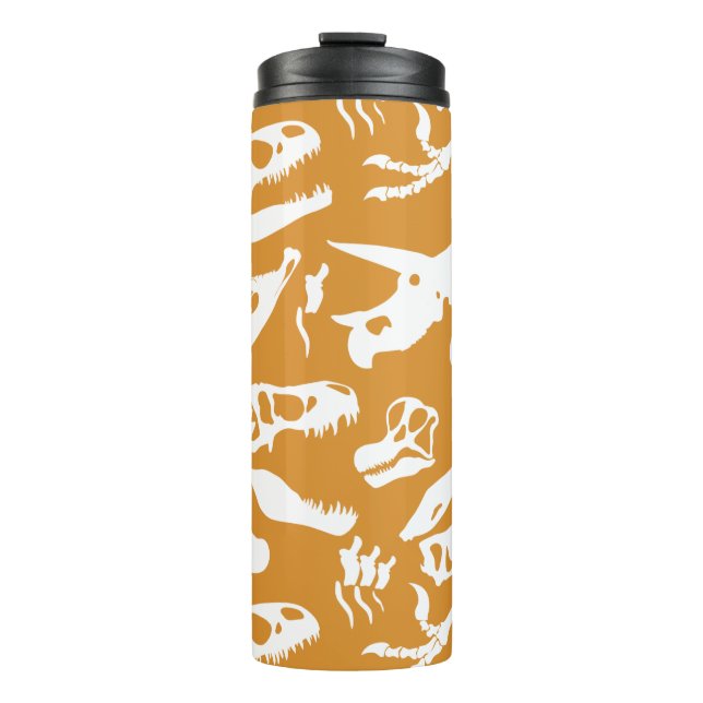 Dinosaurierknochen (Gold) Thermosbecher (Vorderseite)