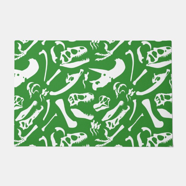 Dinosaurierknochen (grün) fußmatte (Vorderseite)