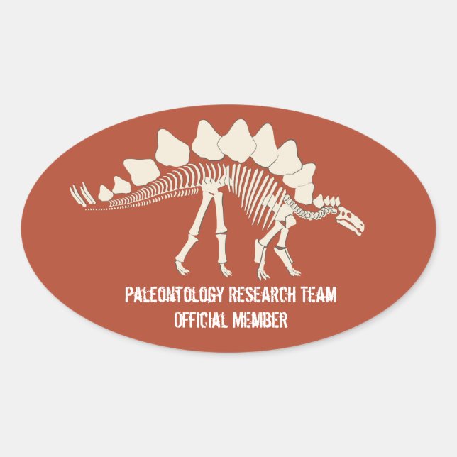 Dinosaurierknochen Paläontologie Anpassbares Abzei Ovaler Aufkleber (Vorderseite)