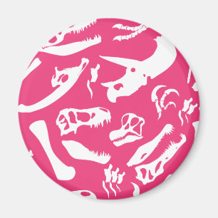 Dinosaurierknochen (rosa) magnet