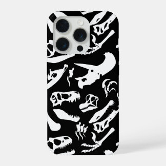 Dinosaurierknochen (Schwarz) iPhone 15 Pro Hülle