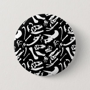 Dinosaurierknochen (schwarz und weiß) button