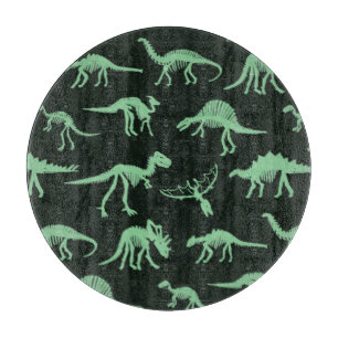 Dinosaurierknochen Vintage Silhouette Illustration Schneidebrett
