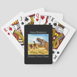 Dinosaurierkulpturen in der Wüste von Anza Borrego Spielkarten