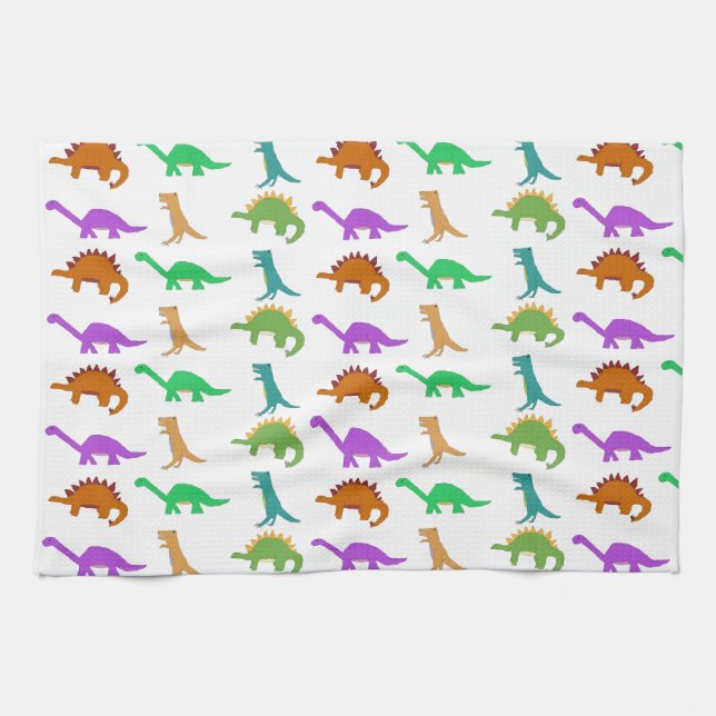 Dinosauriermustertuch Geschirrtuch (Horizontal)