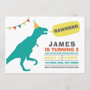 DinosaurierParty Einladung