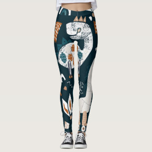 Dinosaurierroboter, spielerisch, nahtlos, Kinderpa Leggings