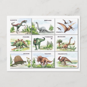Dinosauriers Diagramm Postkarte