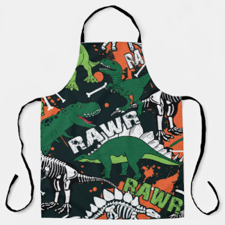 Dinosaurierskelett. Vintage Grunge Schürze