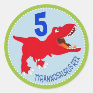 DinosaurierTyrannosaurus Rex Runder Aufkleber