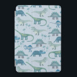 Dinosaurs Blaues Muster iPad Mini Hülle<br><div class="desc">Viele blaue Saurier,  Tyrannosaurus rex,  Spinosaurus,  Stegosaurus,  Diplodocus und Triceratops. Hilfe!</div>