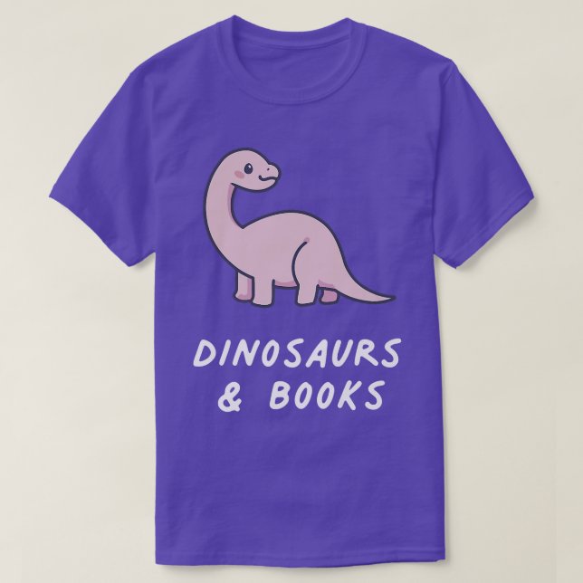 Dinosaurs & Books Kawaii Lover Anime Pastel Goth A T-Shirt (Design vorne)