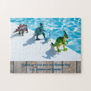 Dinosaurs by Swimming Pool Birthday Party Gift