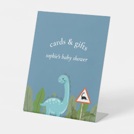 Dinosaurs Crossing, Baby Shower Cards & Gift Sockelschild
