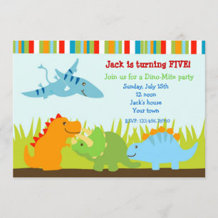 Dinosaurs Dino Photo Invitations pour la fête d'an