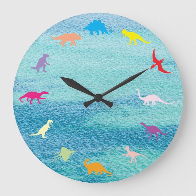 Dinosaurs Große Wanduhr (Vorderseite)