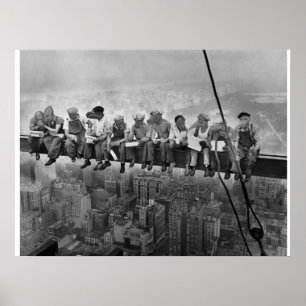 Dinosaurs on a Skyscraper Poster