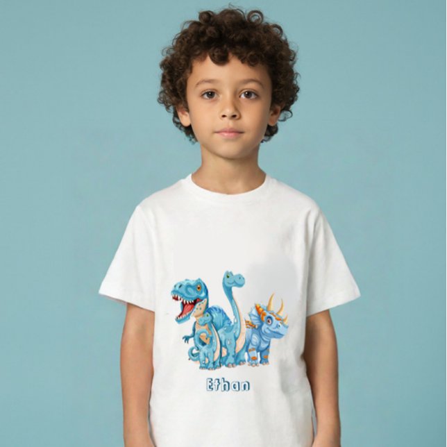 Dinosaurs personalized name baby t-shirt (Von Creator hochgeladen)