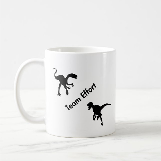 Dinosaurs Team Effort Kaffeetasse (Links)