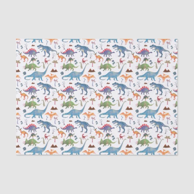 Dinosaurs Tissue Paper von Popobell Seidenpapier (Vorderseite)