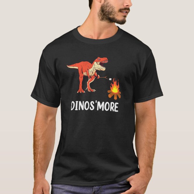 Dinosmore Camping Dinosaur Camp Camper T-Shirt (Vorderseite)