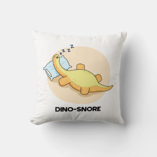 Dinosnore Funny Sleeping Dinosaurier Pun Kissen
