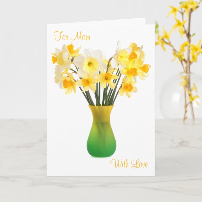 Dioden in einer Vase-Grußkarte Karte (Gelbe Blume)
