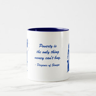 Diogenes-Armut (3) Zweifarbige Tasse