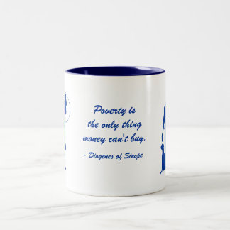 Diogenes-Armut (3) Zweifarbige Tasse