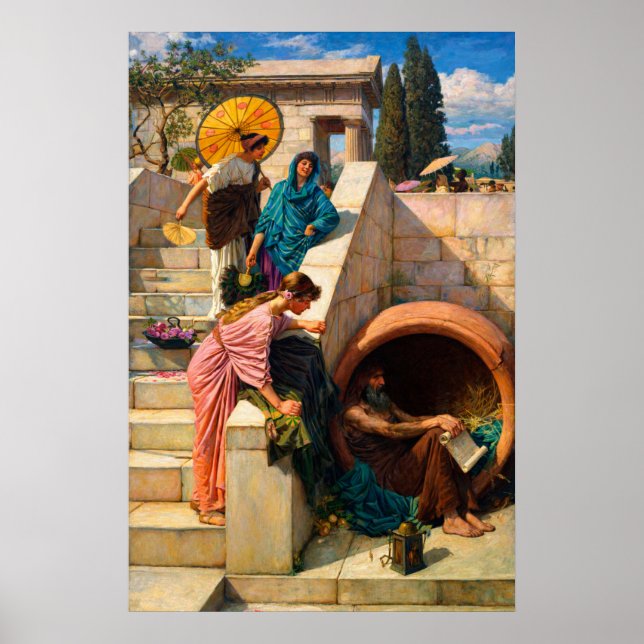 Diogenes by John William Waterhouse  Poster (Vorne)