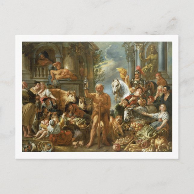 Diogenes Searching for an Honest Man, c.1650-55 (o Postkarte (Vorderseite)