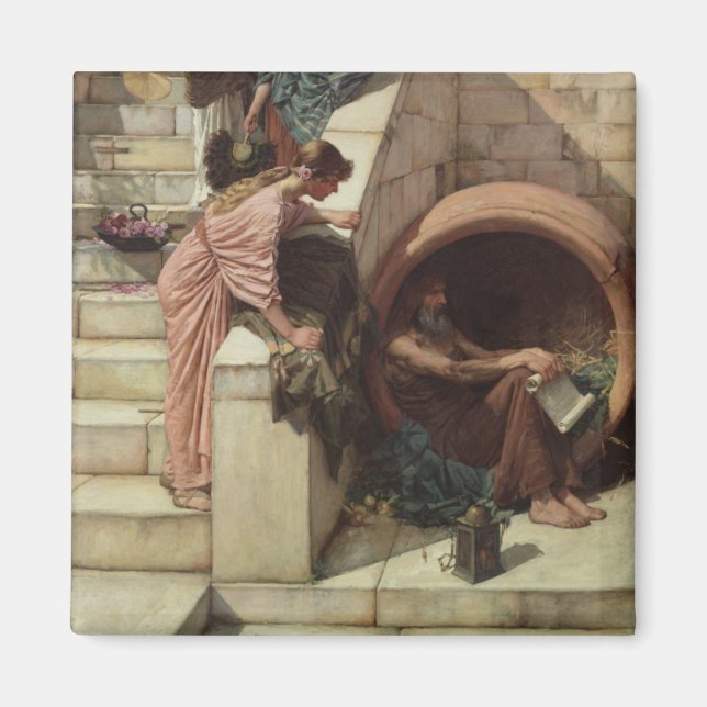 Diogenes von John William Waterhouse Magnet (Vorne)