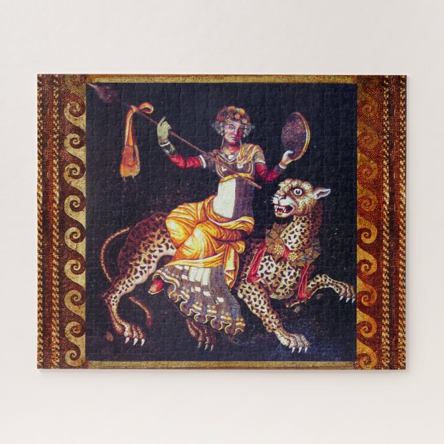 DIONYSOS MIT EINER SPEAR REITENDEN LEOPARD-griechi (Horizontal)