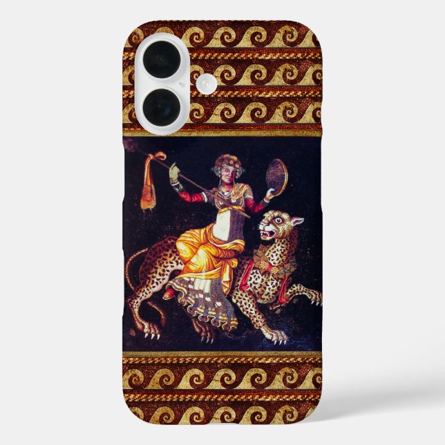 DIONYSOS MIT EINER SPEAR REITENDEN LEOPARD-griechi iPhone 16 Hülle (Rückseite)