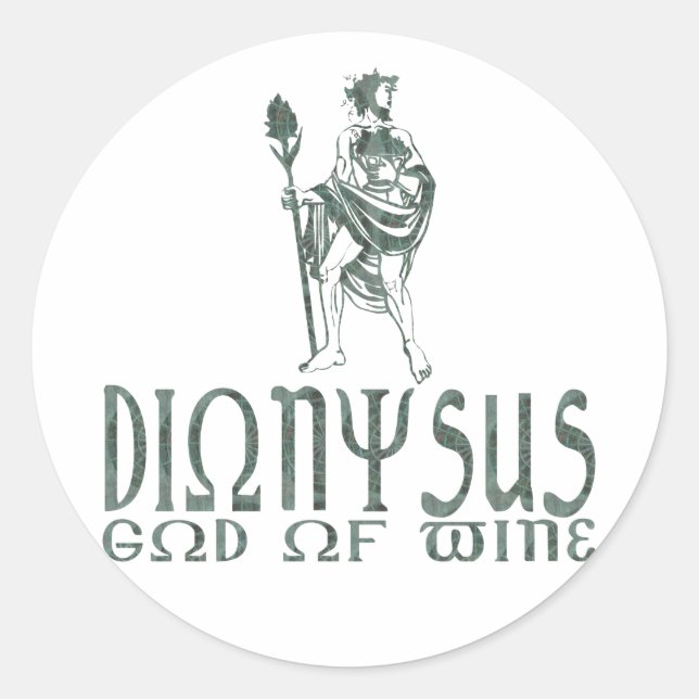 Dionysus Runder Aufkleber (Vorderseite)