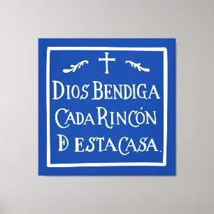 Dios bendiga cada rincon leinwanddruck