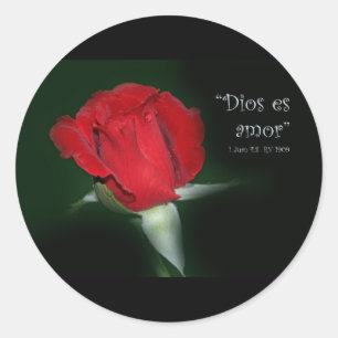 Dios es Amor Etiqueta Engomada Runder Aufkleber